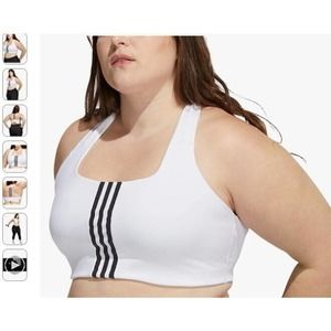 adidas Women's Training Medium Support Better 3-Stripes 1X